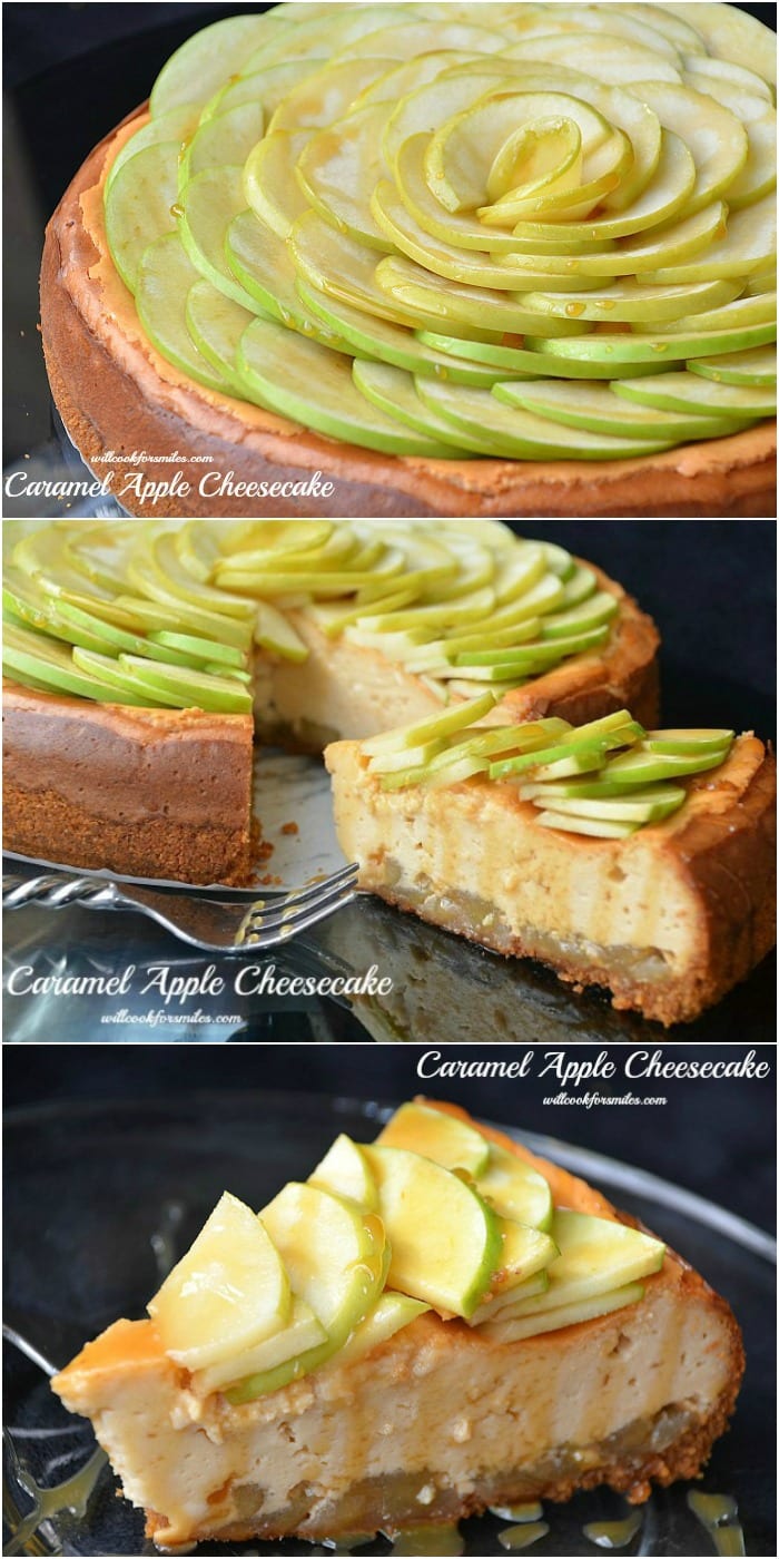 Caramel Apple Cheesecake collage