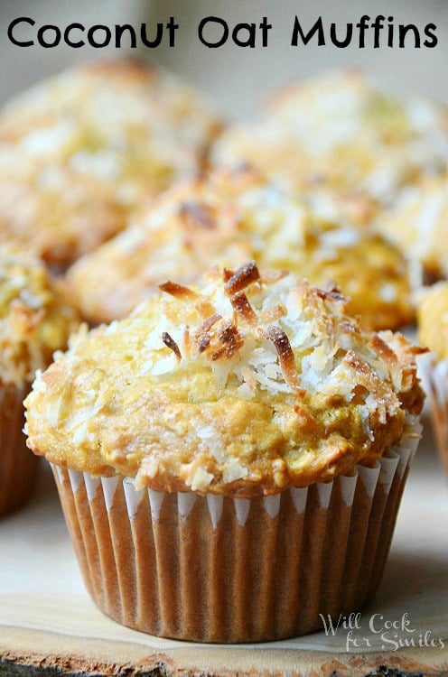 Coconut oat muffins
