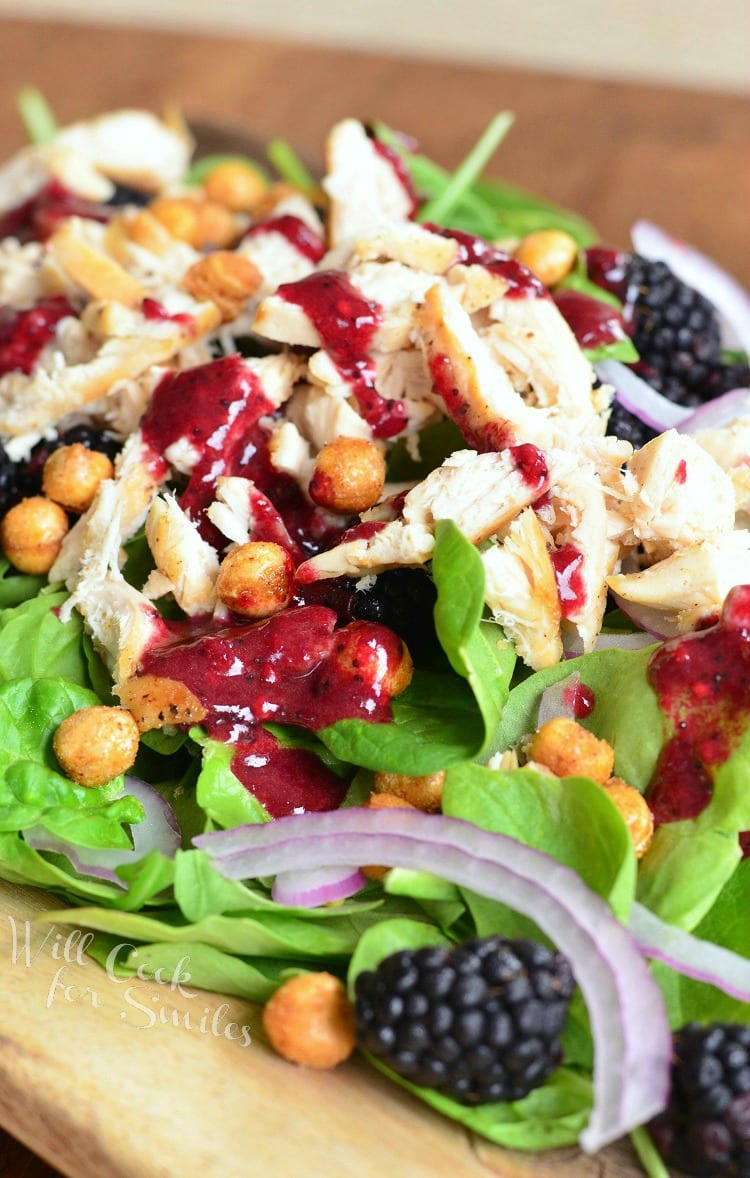 blackberry chicken spinach salad