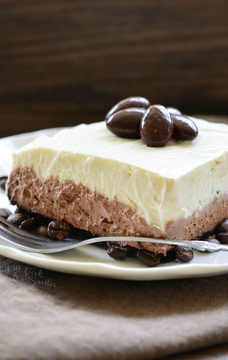 Layered Chocolate Espresso Cheesecake Dessert (No Bake)