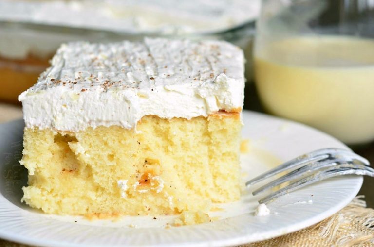 Eggnog Poke Cake