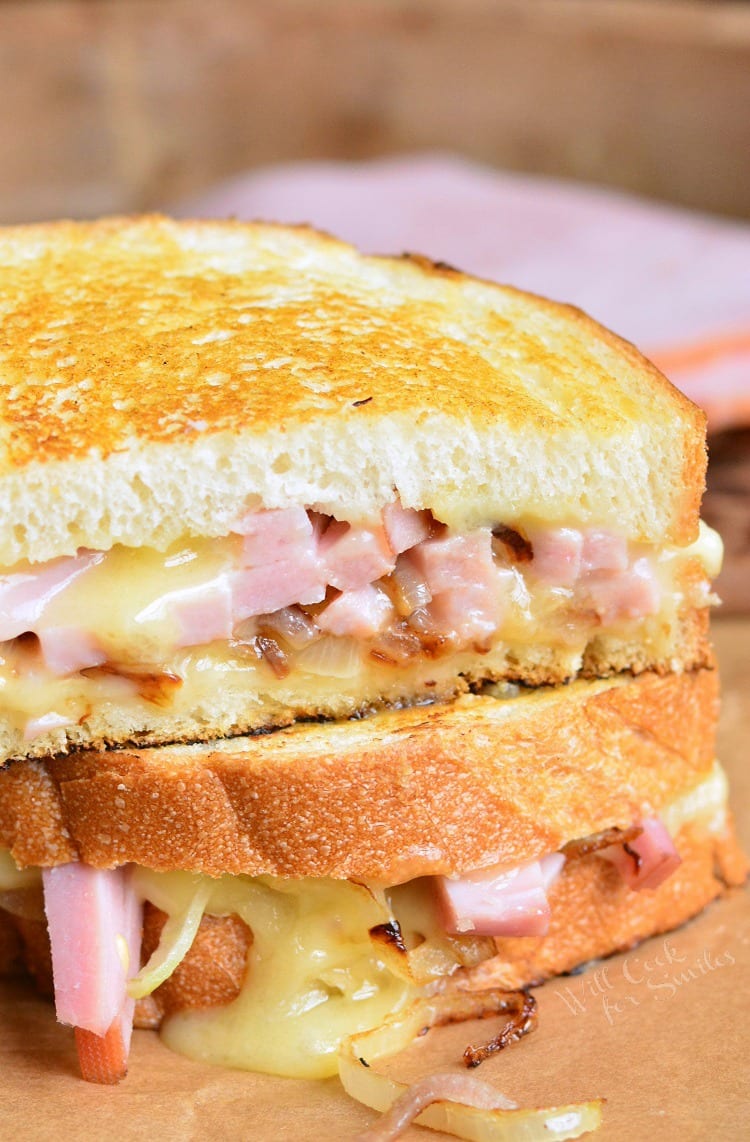 Ham and Brie Grilled Cheese Sandwich