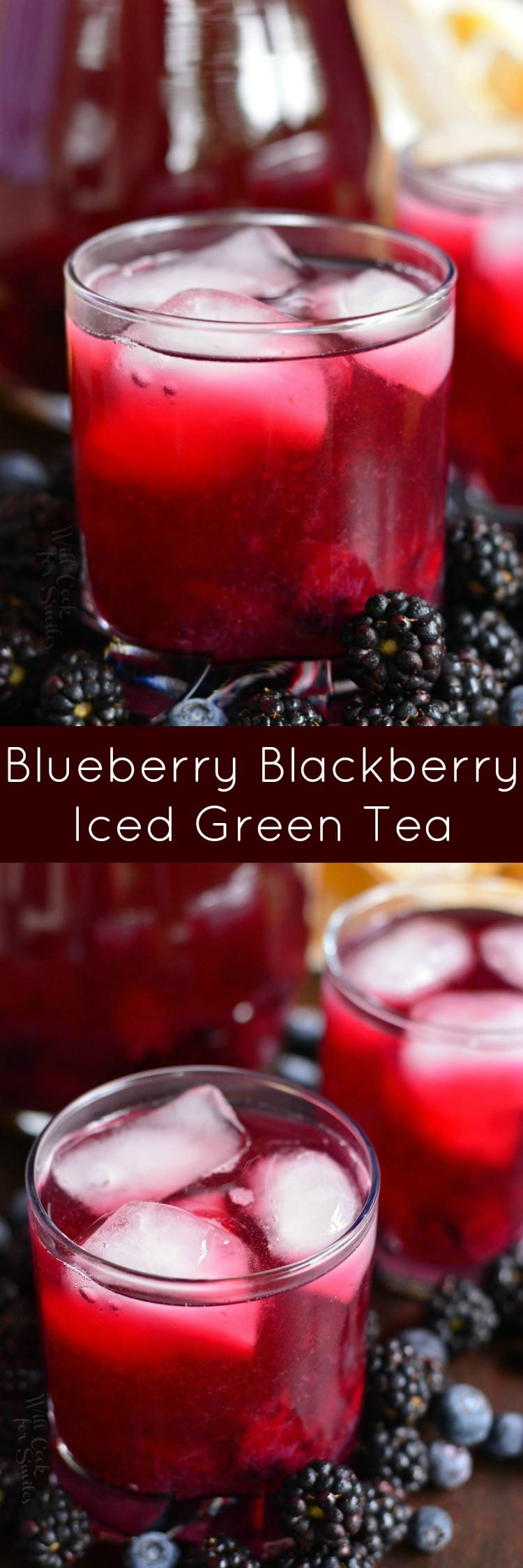 Blueberry Blackberry Iced Green Tea collage