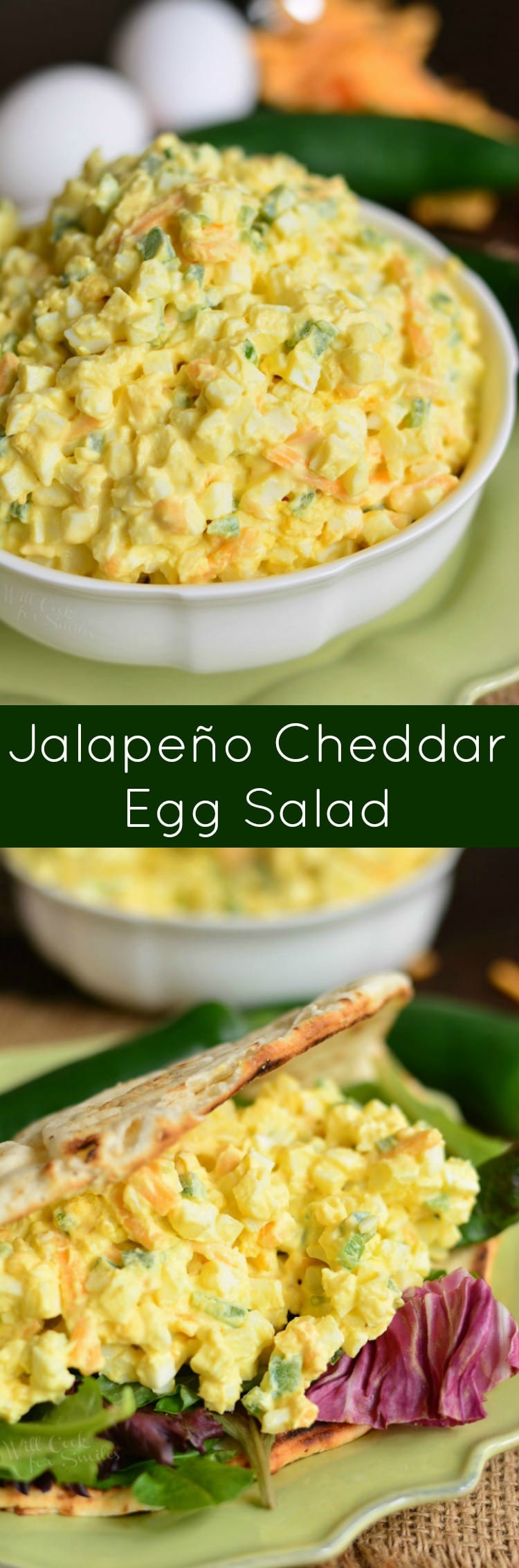 Jalapeno Cheddar Egg Salad collage