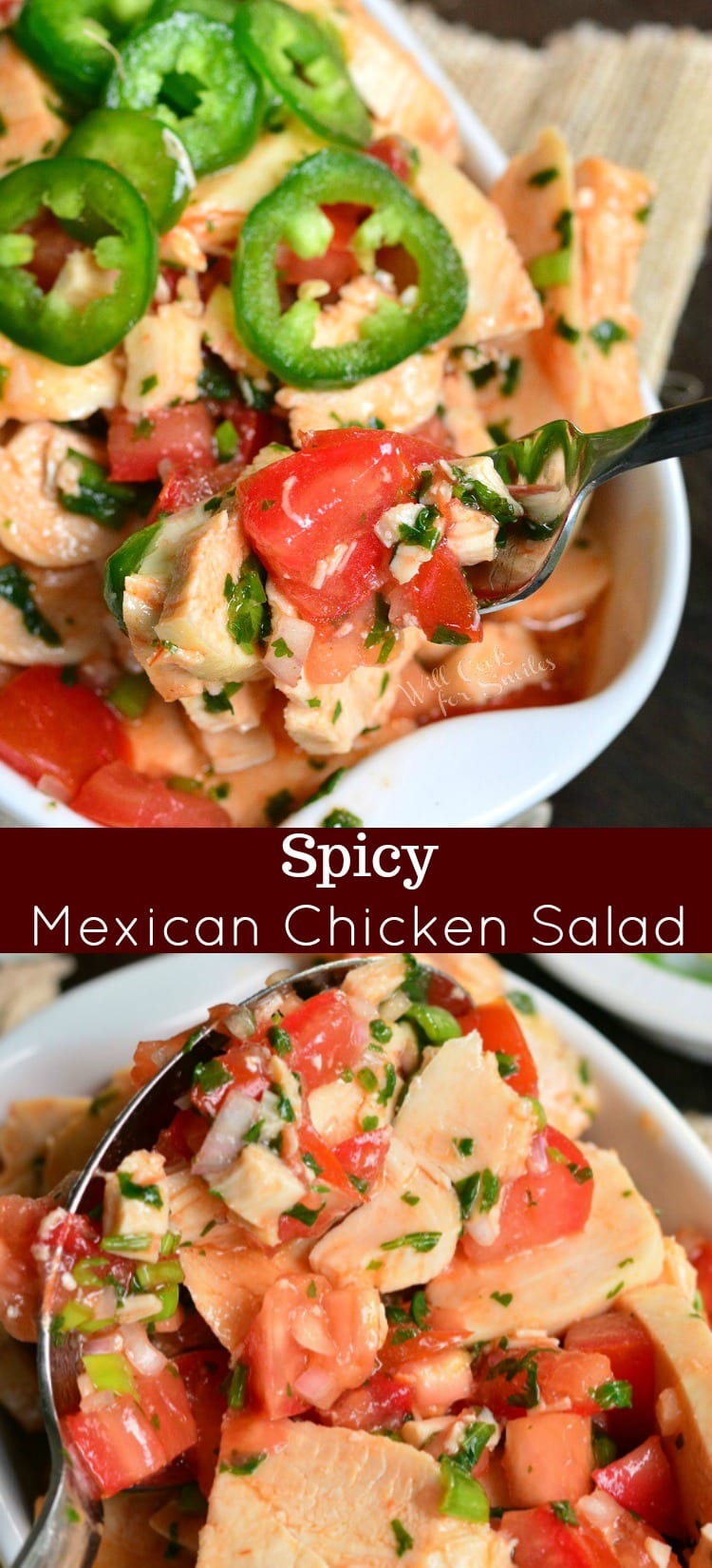 Spicy Mexican Chicken Salad collage