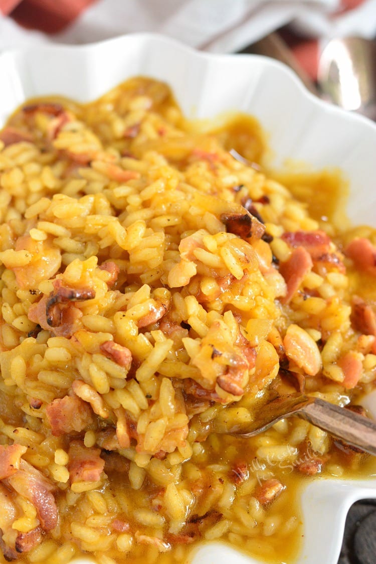 Bacon Onion Pumpkin Risotto