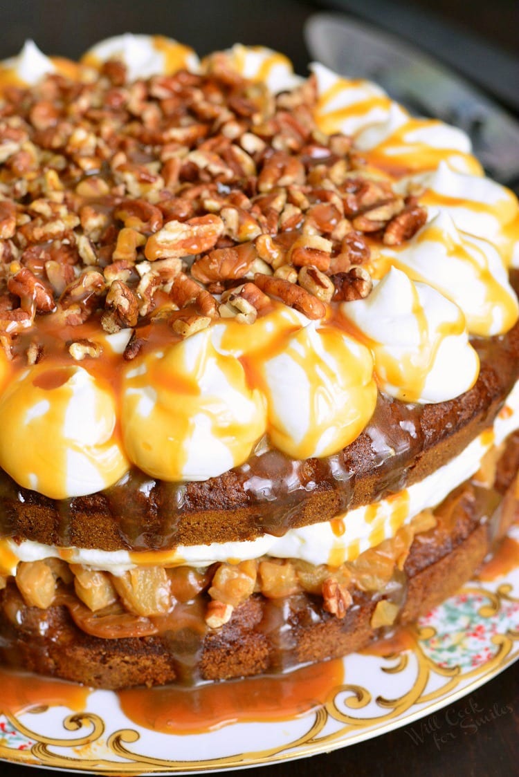 Apple Caramel Carrot Cake