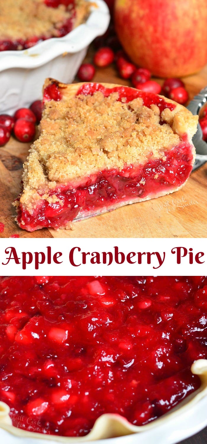 This Apple Cranberry Pie collage