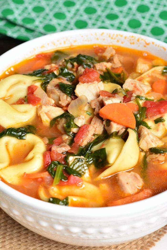 Leftover Turkey Tortellini Soup