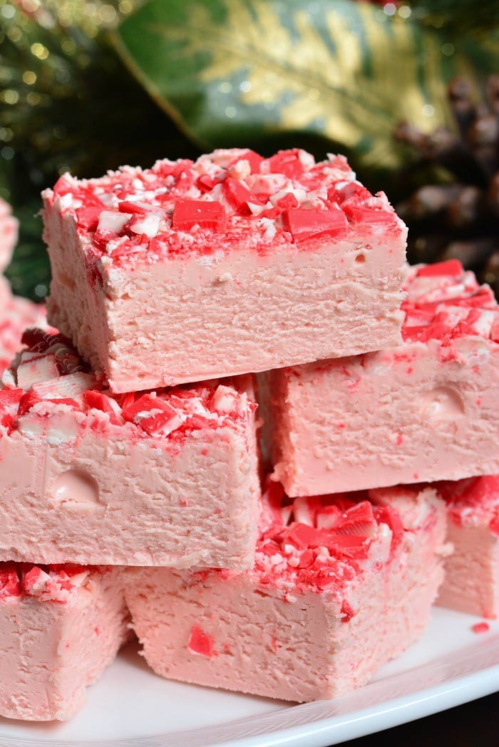 Peppermint White Chocolate Fudge