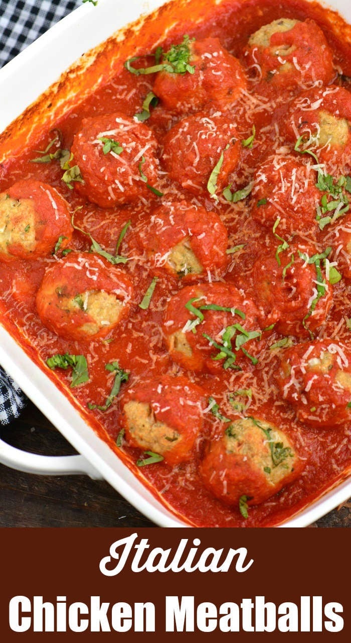 Italian Baked Chicken Meatballs