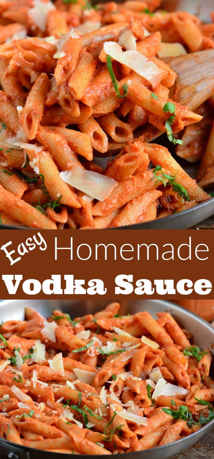 vodka sauce penne collage